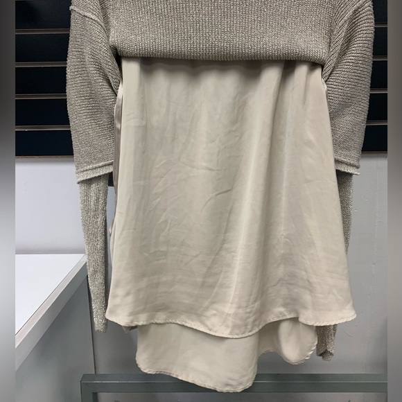 CHICO’S sparkly tunic sweater w/shell sz 3 - Picture 5 of 7